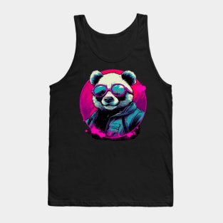 Cool Animals: Cartoon Vintage Funny Cool Panda Tank Top